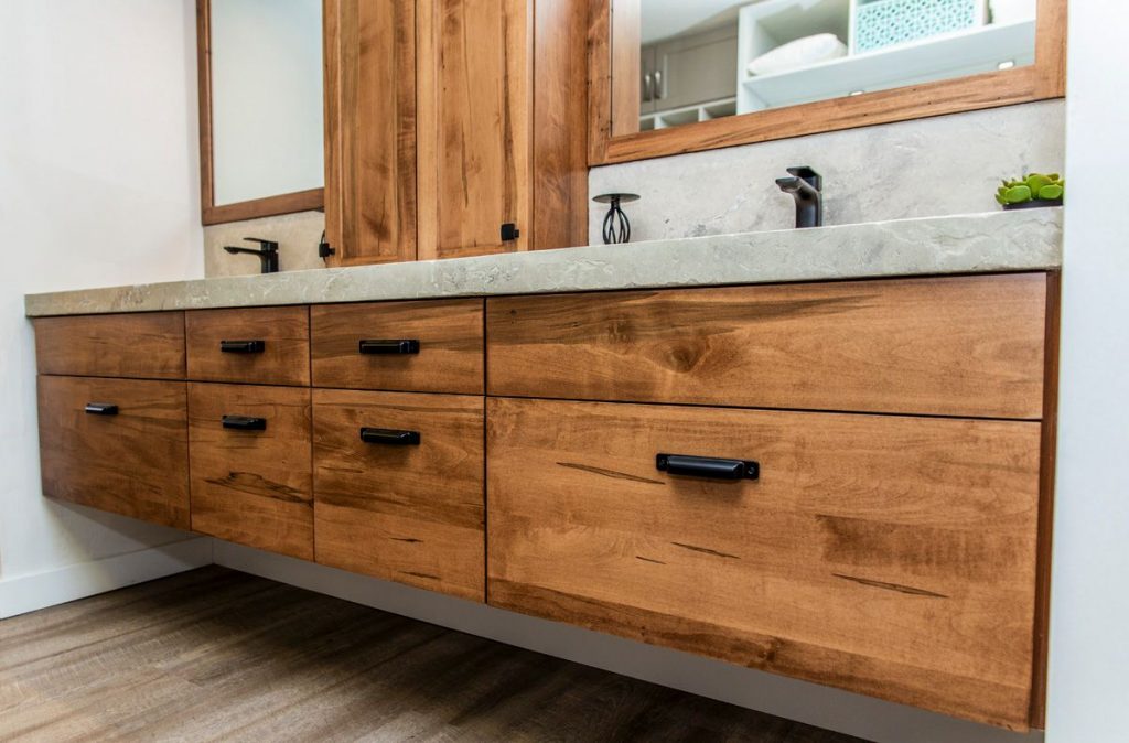 Double Sink Bathroom Vanity Drawers and Mirrors North Bay