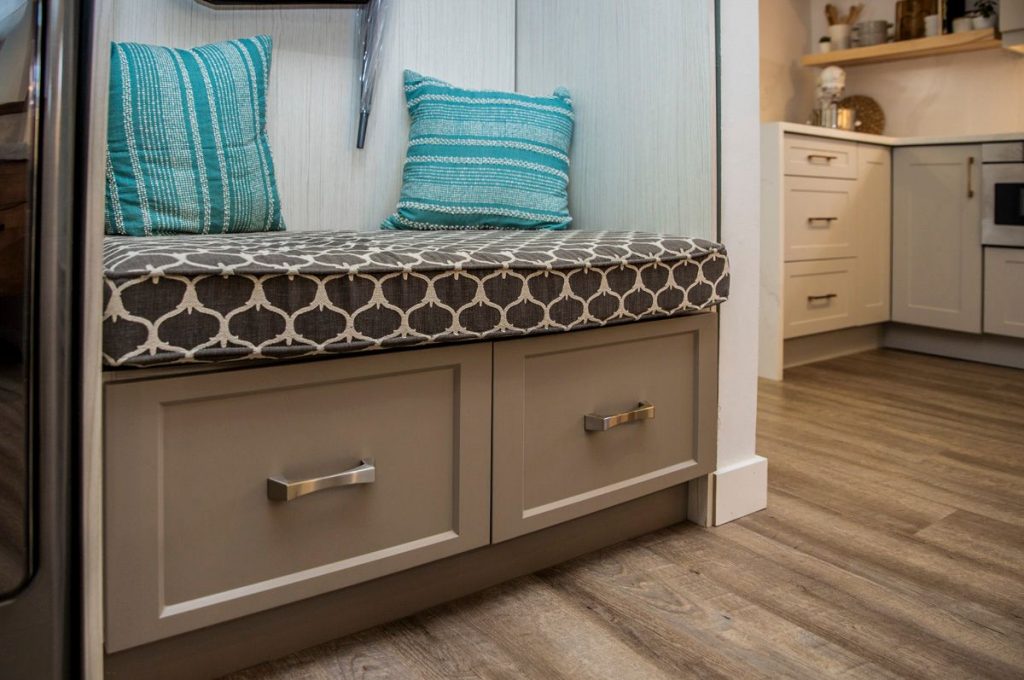 Custom Bench with Drawers by Dowdal Cabinets in North Bay
